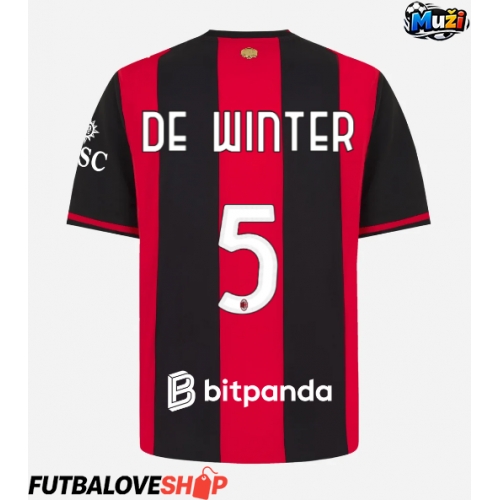 Dres AC Milan Koni De Winter #5 Domáci 2026-27 Krátky Rukáv